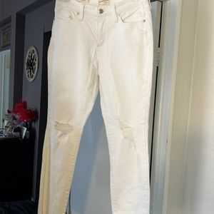White Universal thread mid rise, skinny pants, size 2 26 like new
